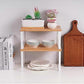 MHome Stackable Cabinet Organizer Shelf Set of 2 for Kitchen Counter Storage