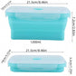 MHome 4pc Foldable Lunch Box, Silicone,With Sealed Lid And Ventilation Valve, Leak-Proof And Easy To Clean