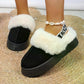 Fuzzy Slippers Slides with Strap for Women