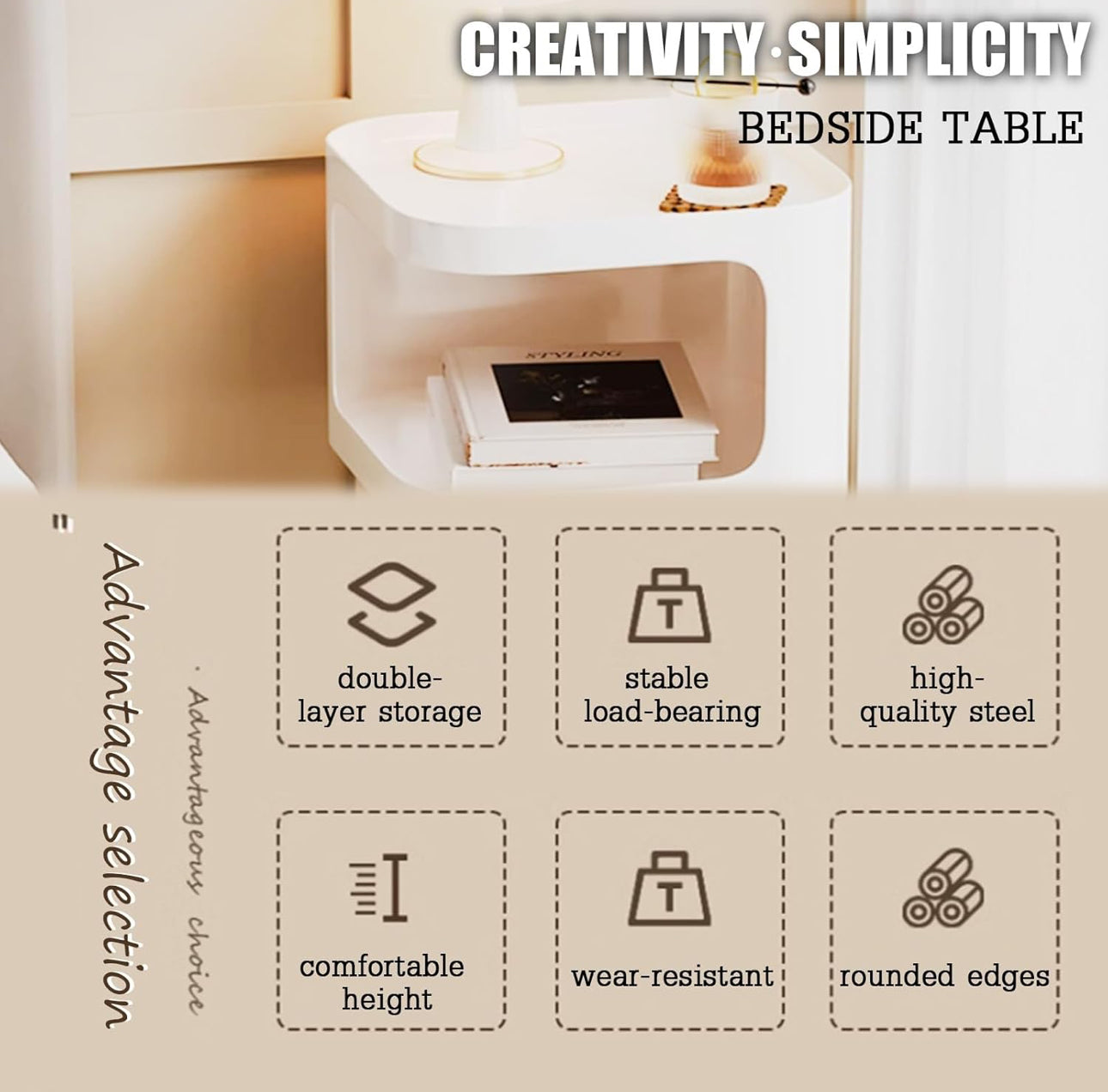 MFurn Modern Bedside Table – Small Coffee Table & Night Stand