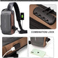 Stylish Small Sling Crossbody One Side Shoulder Bag Mobile Passport Document Waist Fanny Pack Tactical Travel Pouch for Daily Use With USB