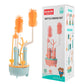 Hercules Bear - Baby Silicone Bottle Cleaning Brush Set 360 ^ Rotating 8pc Set-Various Colours