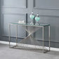 Glass Console Table Stainless Steel Frame