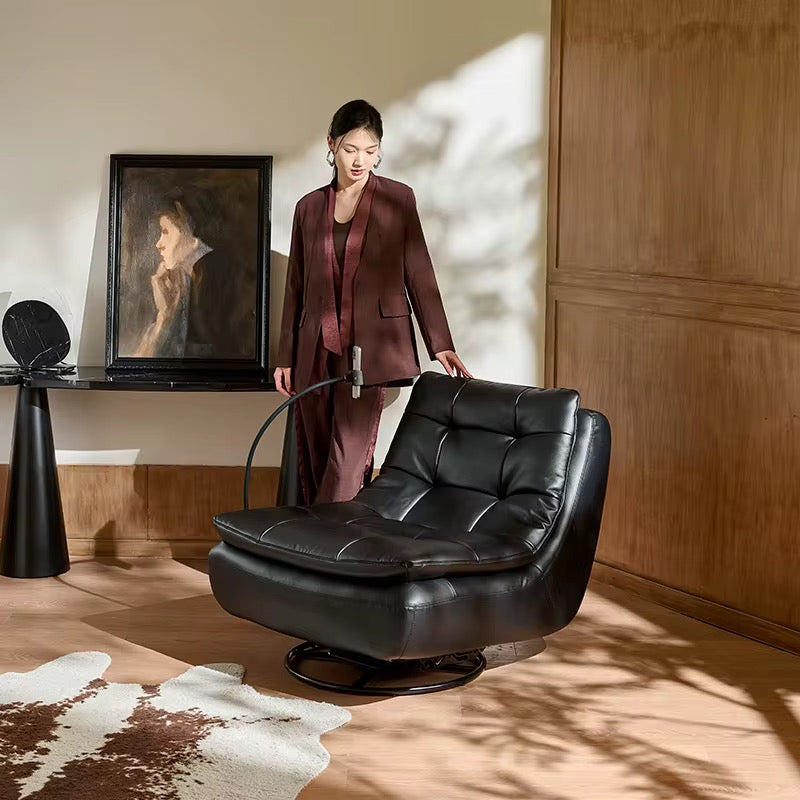 MFurn Modern Italian-style single sofa, suitable for bedroom, living room, and balcony; rocking and swivel beanbag chair; can be used for sleeping or reclining-Various Options