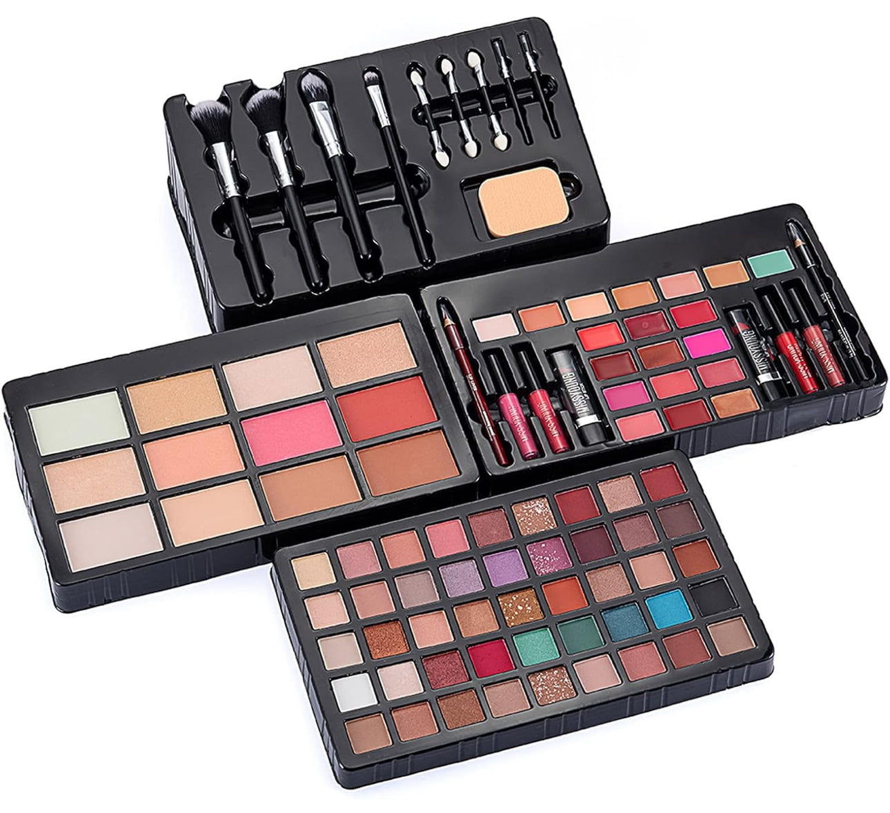 Miss Young All In One Makeup Kit Multi-Purpose Combination Makeup Surprise Gift Set Beauty Full Makeup Essential Starter Kit, Compact and Lightweight Design for Girls Women and Make Up Beginners