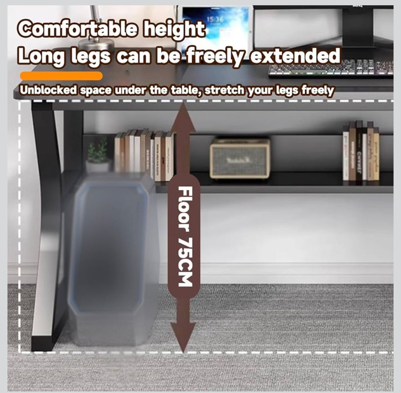 MFURN 
Compact Office Desk for Small Spaces, Writing and Gaming Table, Home Office Workstation, Bedroom Computer Desk, Study Desk