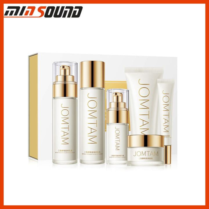 Jomtam Moisturizing Essence Set 6Pcs Facial Cleanser+Toner+Body Care Lotion+Essens Care+Face Cream+Eye Cream /Improve skin dryness For Women