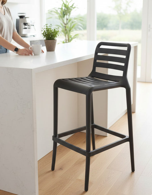 MFurn Modern Bar Stool – Contemporary Patio & Indoor Counter Chair-Various Colours