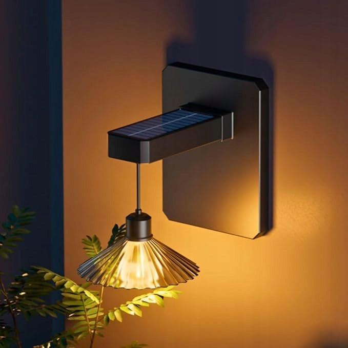 MTech Outdoor Solar Wall Lamp IP65 Twilight Sensor 2700K - 2pc Pack