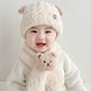 Kids' Hat And Scarf Set, Thick Warm Plush Cap For Baby Boys And Girls, Autumn And Winter
