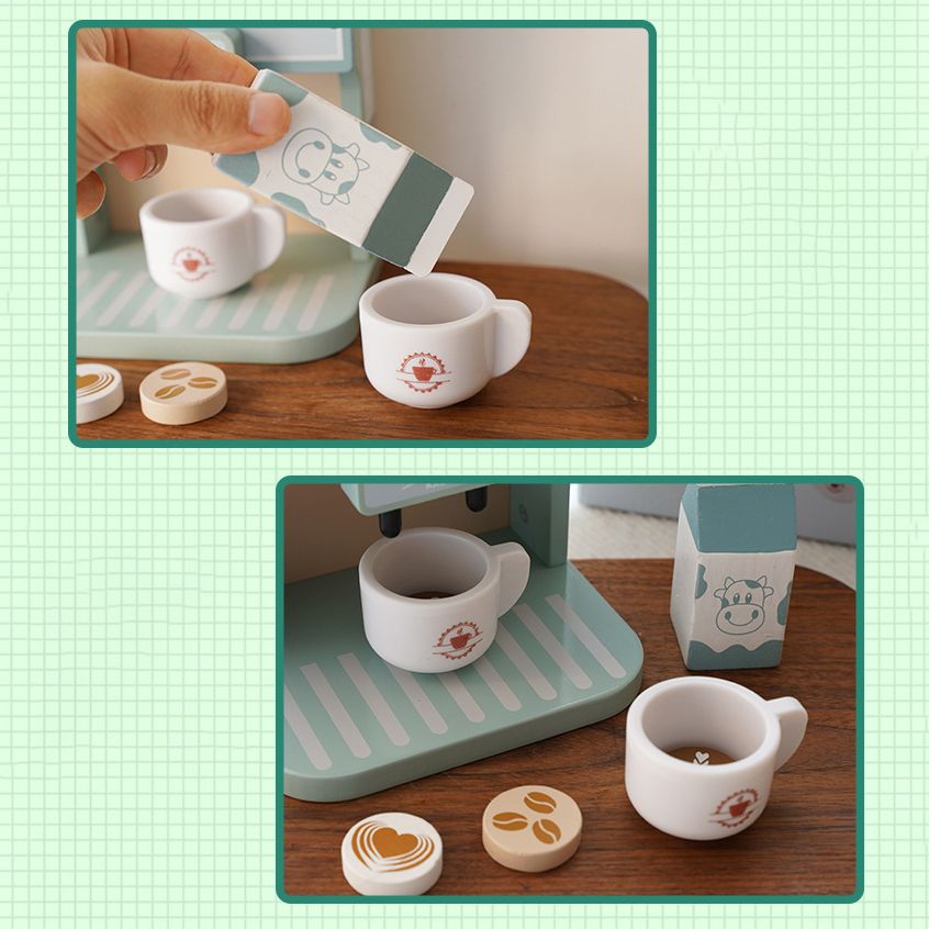 KABI wooden coffee maker Kitchen pretend play toy