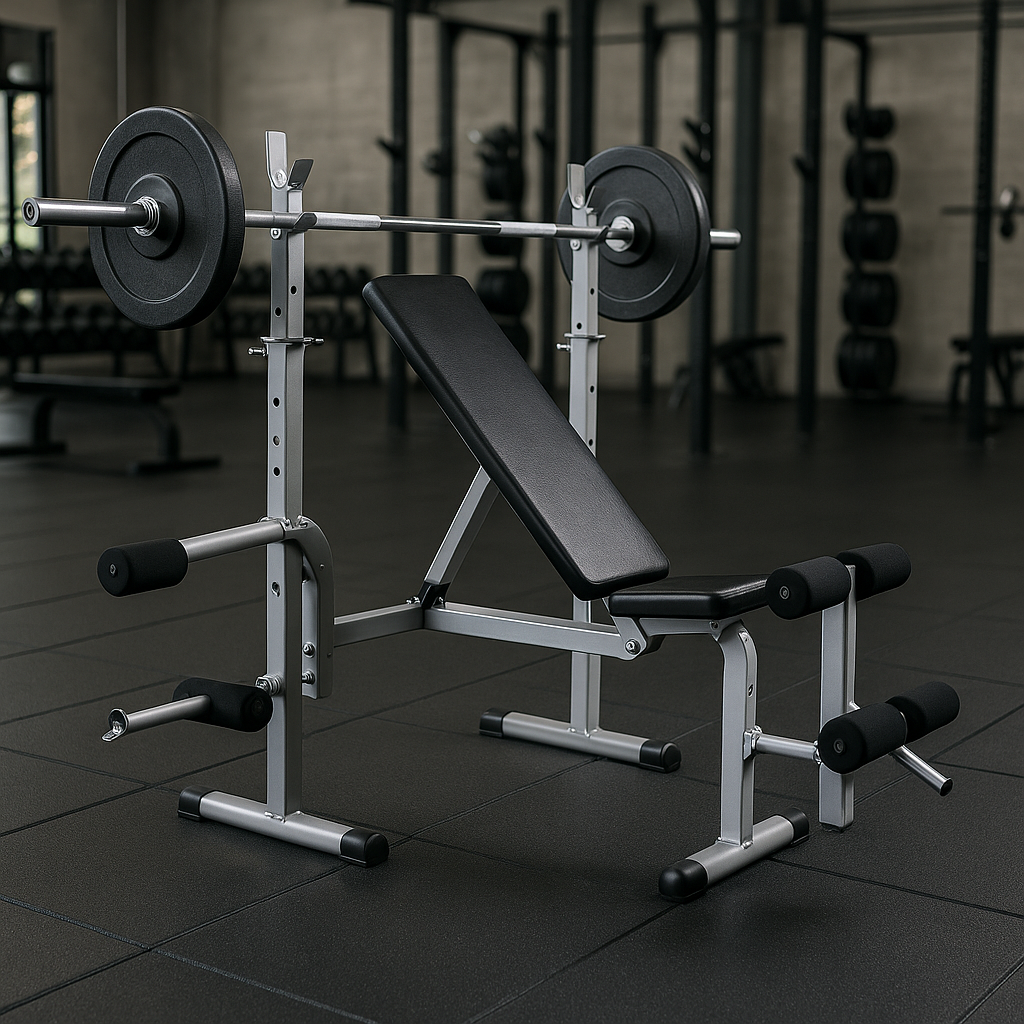 Pro-Sportz Multifunction Adjustable Weight Bench With Leg Developer & Barbell Rack