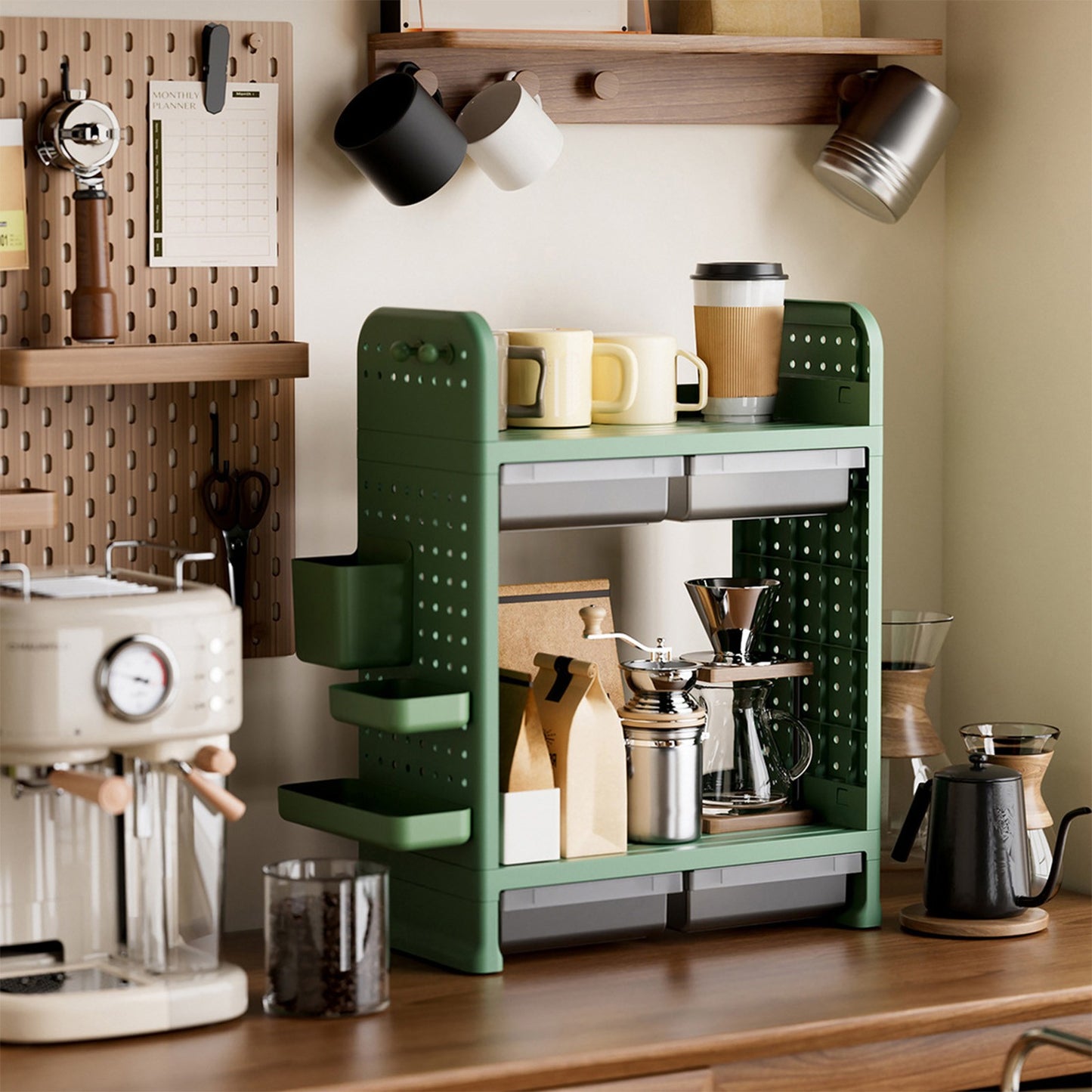 MHome Tabletop Storage Shelves – Desktop Organizer for Home, Office & Dorm