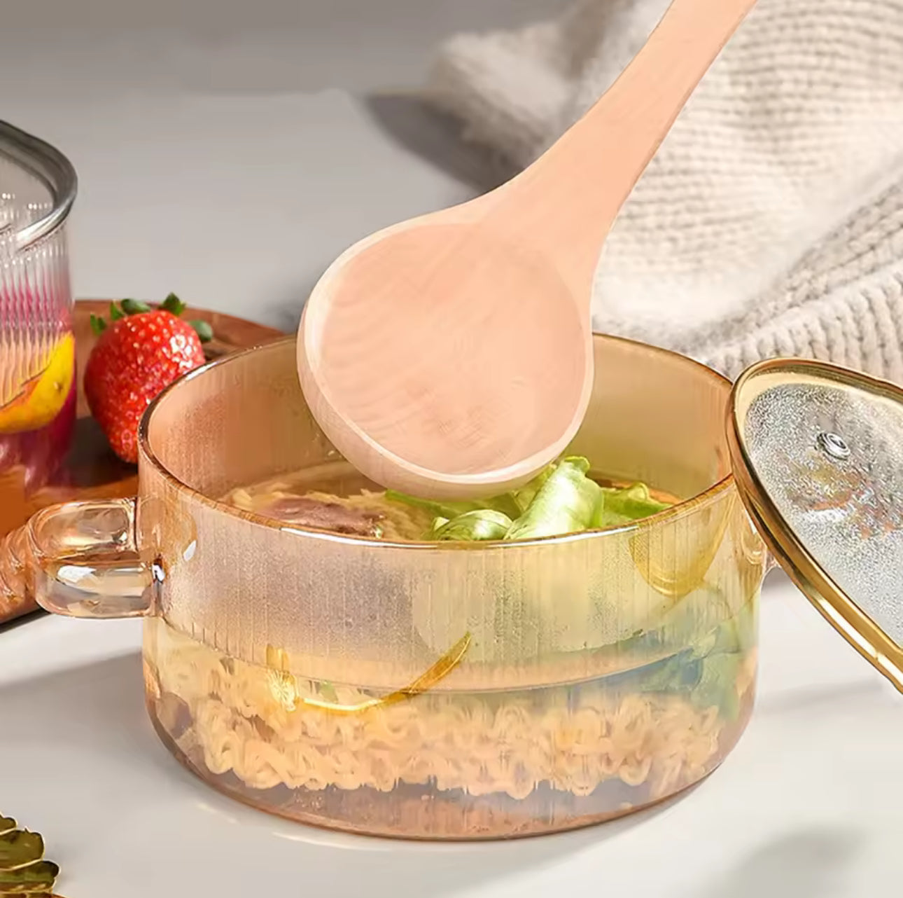 MHome Borosilicate Glass Soup Pot 3.5L