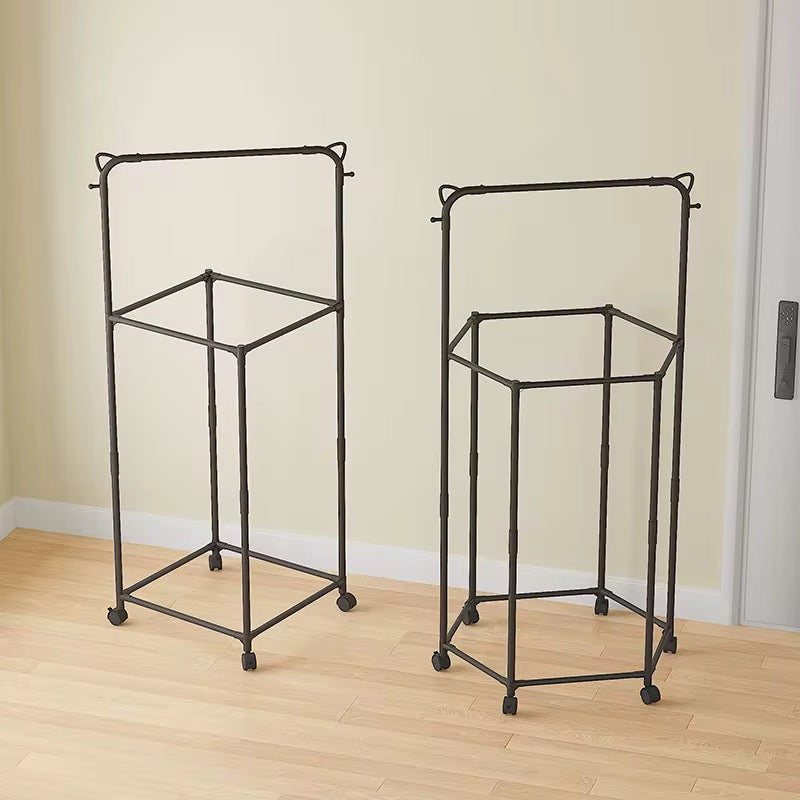 MHome Multifunctional Double Rotating Clothing Rack With Wheels
