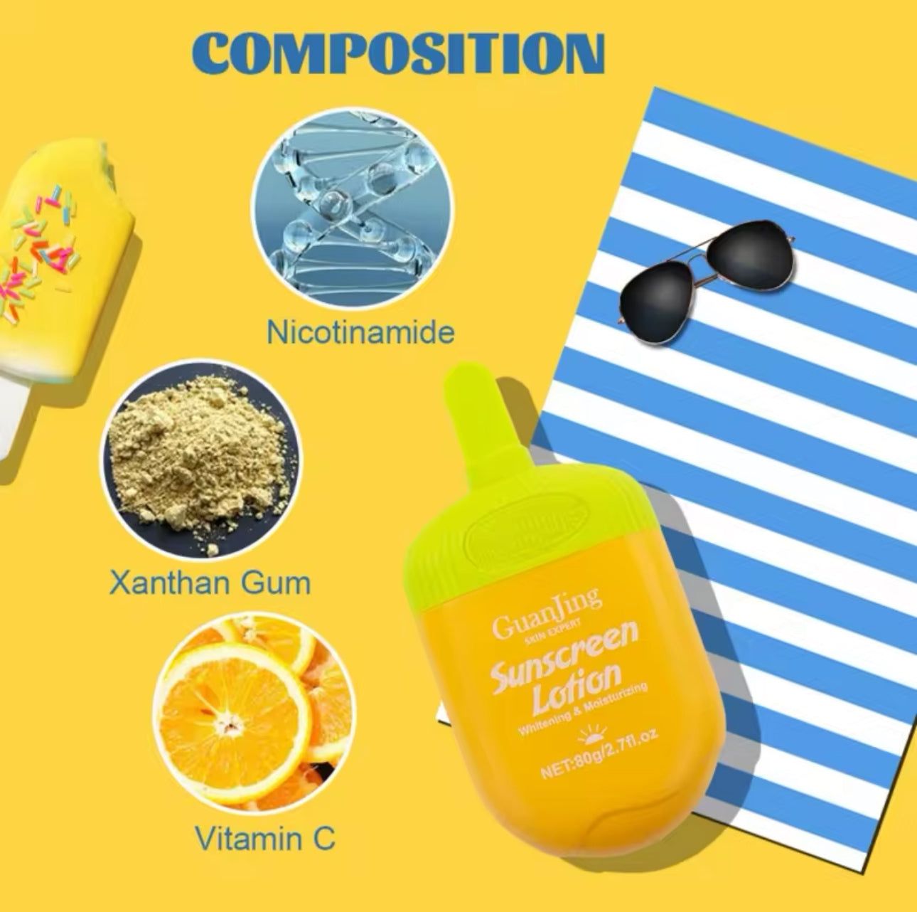 Sunscreen Face Cream SPF 60+ UV Protection Up To 8 Hours With Nicotinamide
