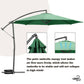 Patio Umbrellas Outdoor Market Umbrellas with Cross Base, Easy Tilt Adjustment(Green)