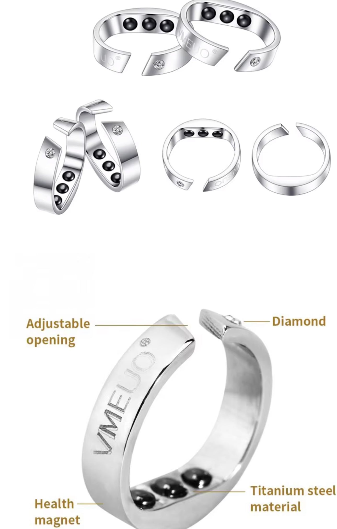 Anti Snoring Ring, 4 Sizes Anti Snoring Ring Stopper Sleeping Breath Aid Acupressure Treatment Stop Snore Device