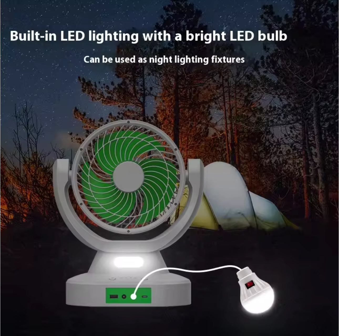 Solar Fan With Multifunction Light