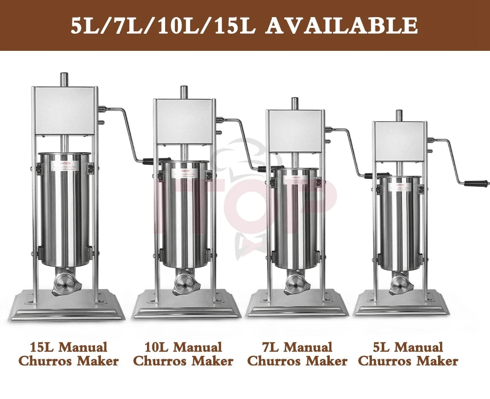 Manual 5L Churros Machine: Commercial Donut Maker with Waffle Attachment. Only Available On PreOrder!