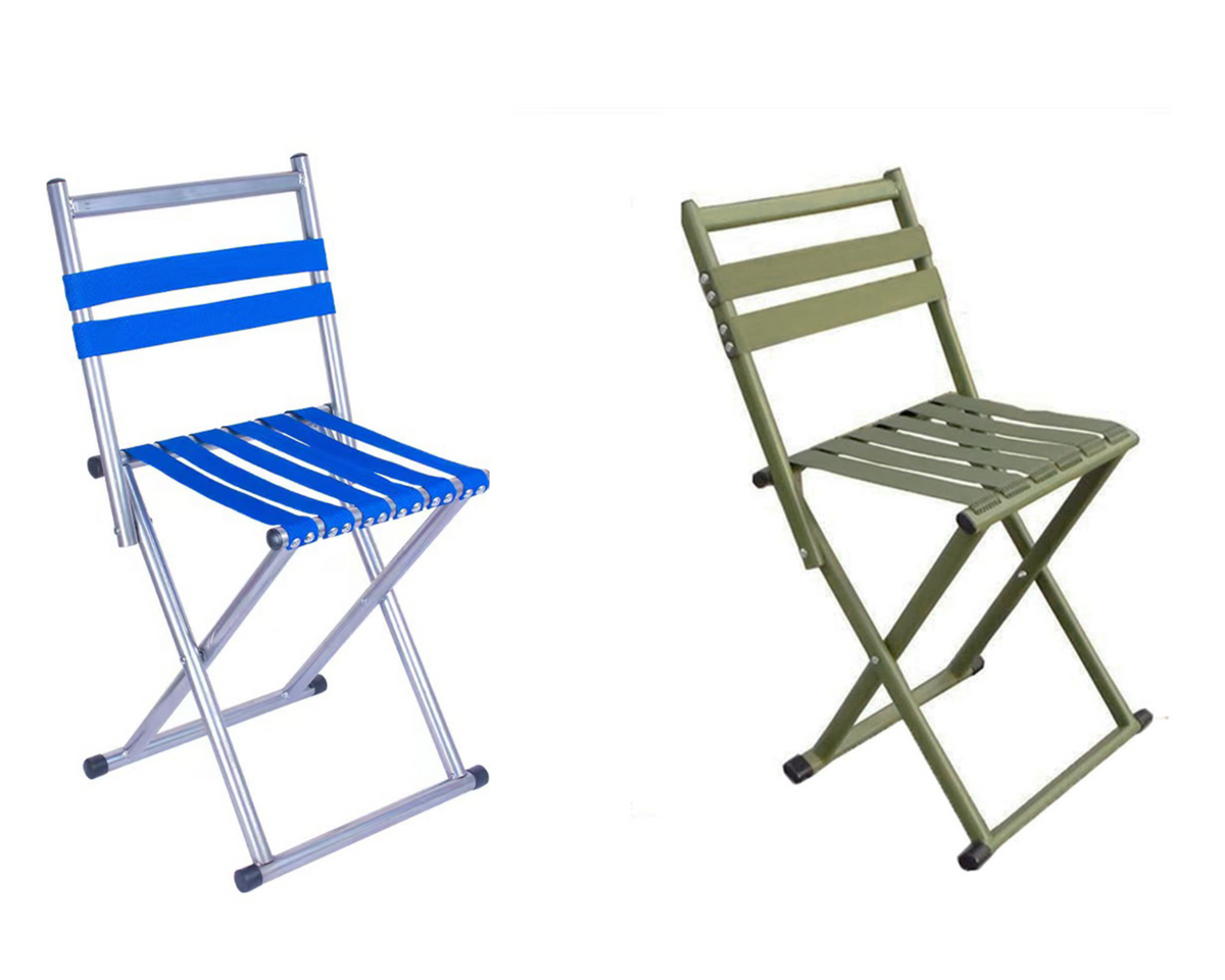MFURN Portable Multifunction Folding Outdoor Camping Stool Chair-Various Colours 2pc Set
