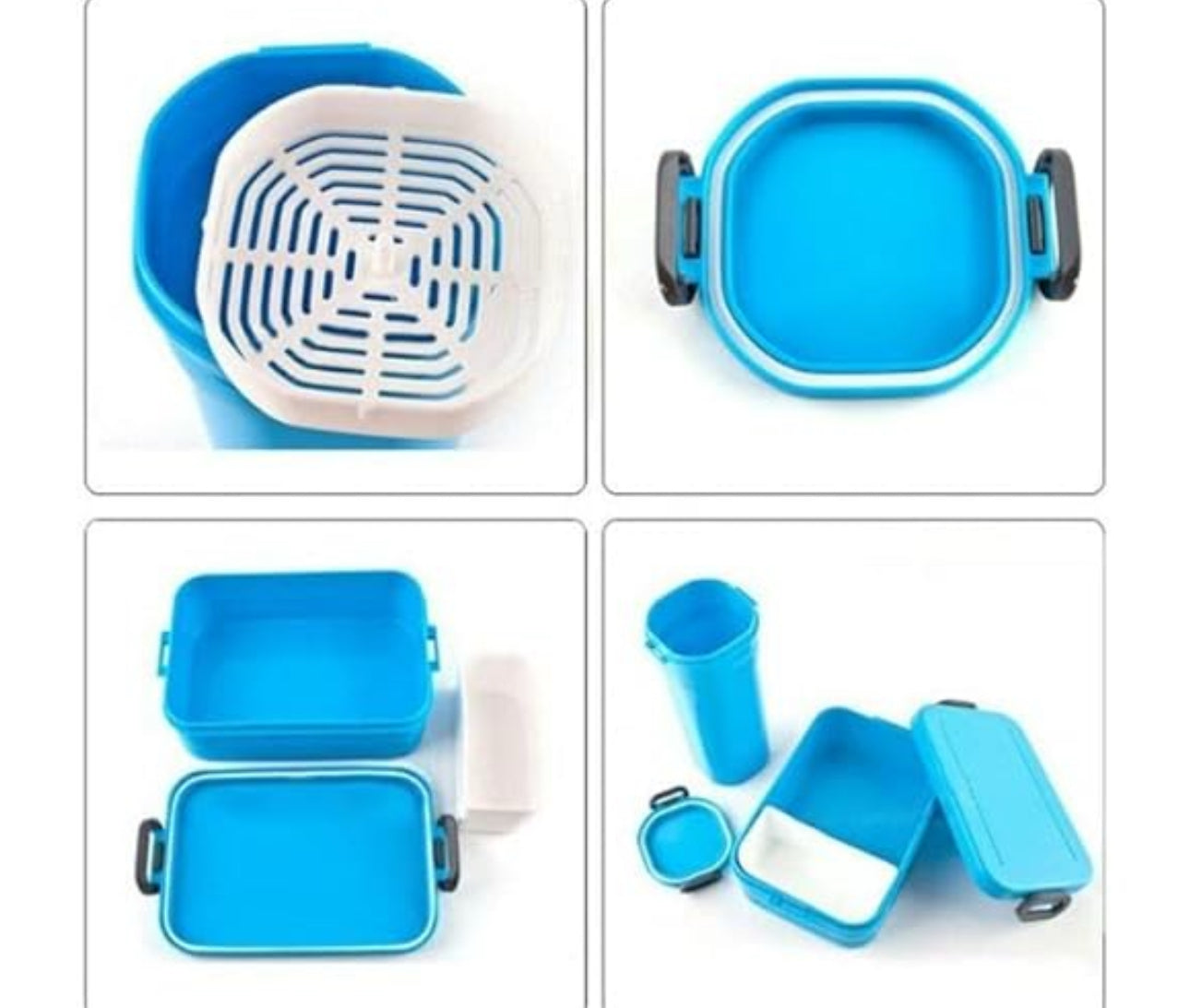 Kids Back To School 2 Compartment Lunch Box With Water Bottle