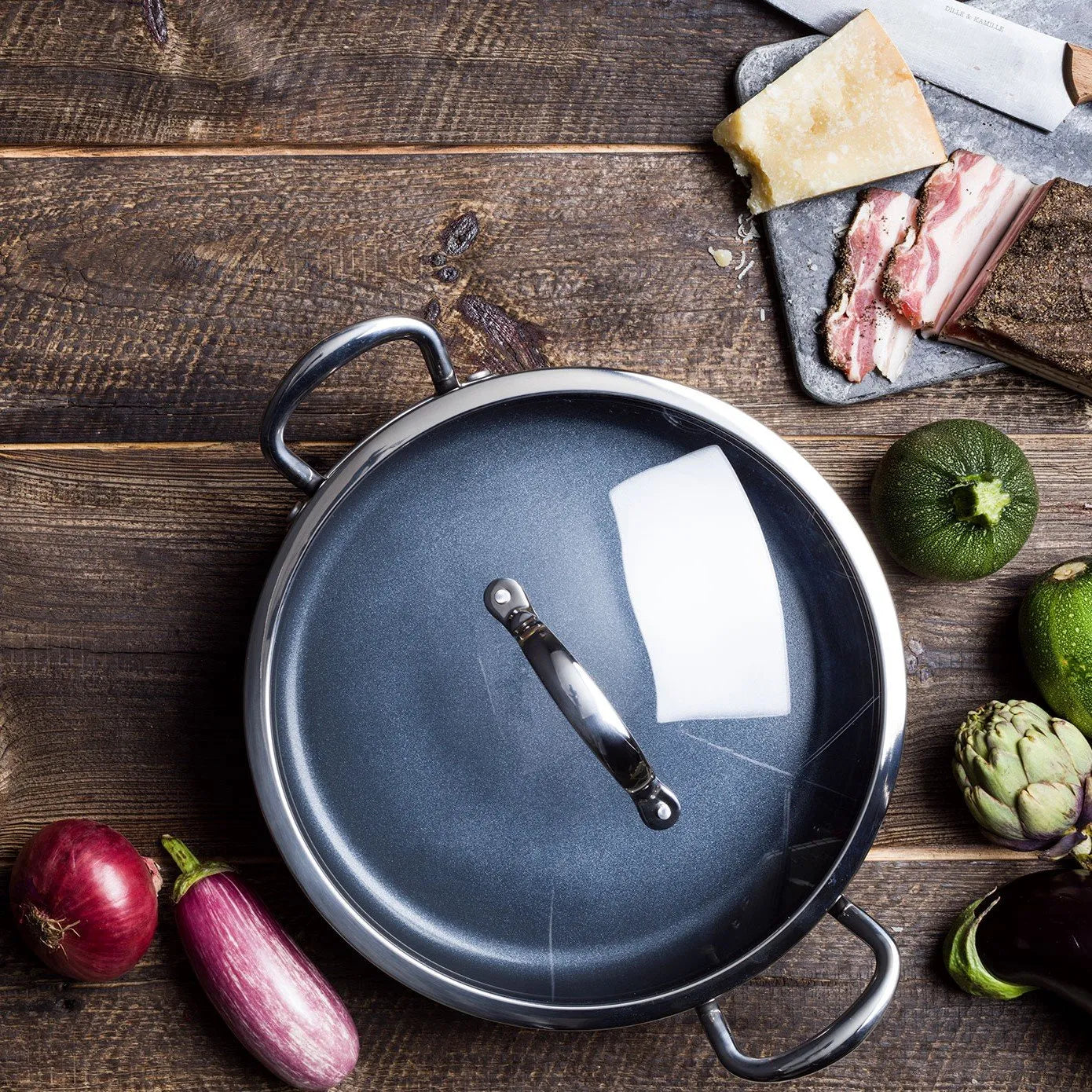 Greenpan Barcelona Black Ceramic Non-Stick Casserole With Lid 20cm
