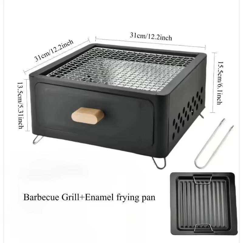 MHome Barbecue Grill Portable Charcoal Stove Tabletop Camping Grill