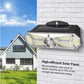 MTech Rechargeable Waterproof Solar Powered Wall 126COB Light With Smart Sensor Motion 2pc Pack