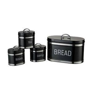 MHome 4pc Vintage-Inspired Kitchen Storage & BreadBin Set-Various Options