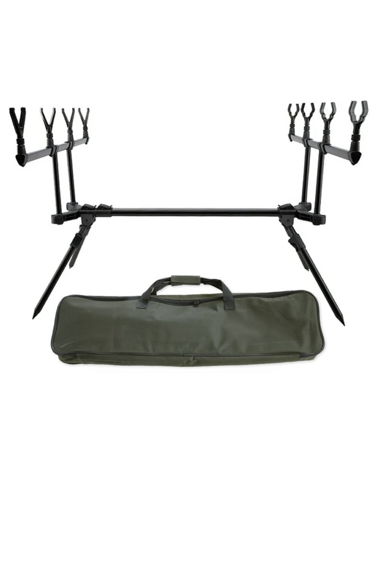 Pro Adjustable Carp Fishing 4-Rod Pod With Bag