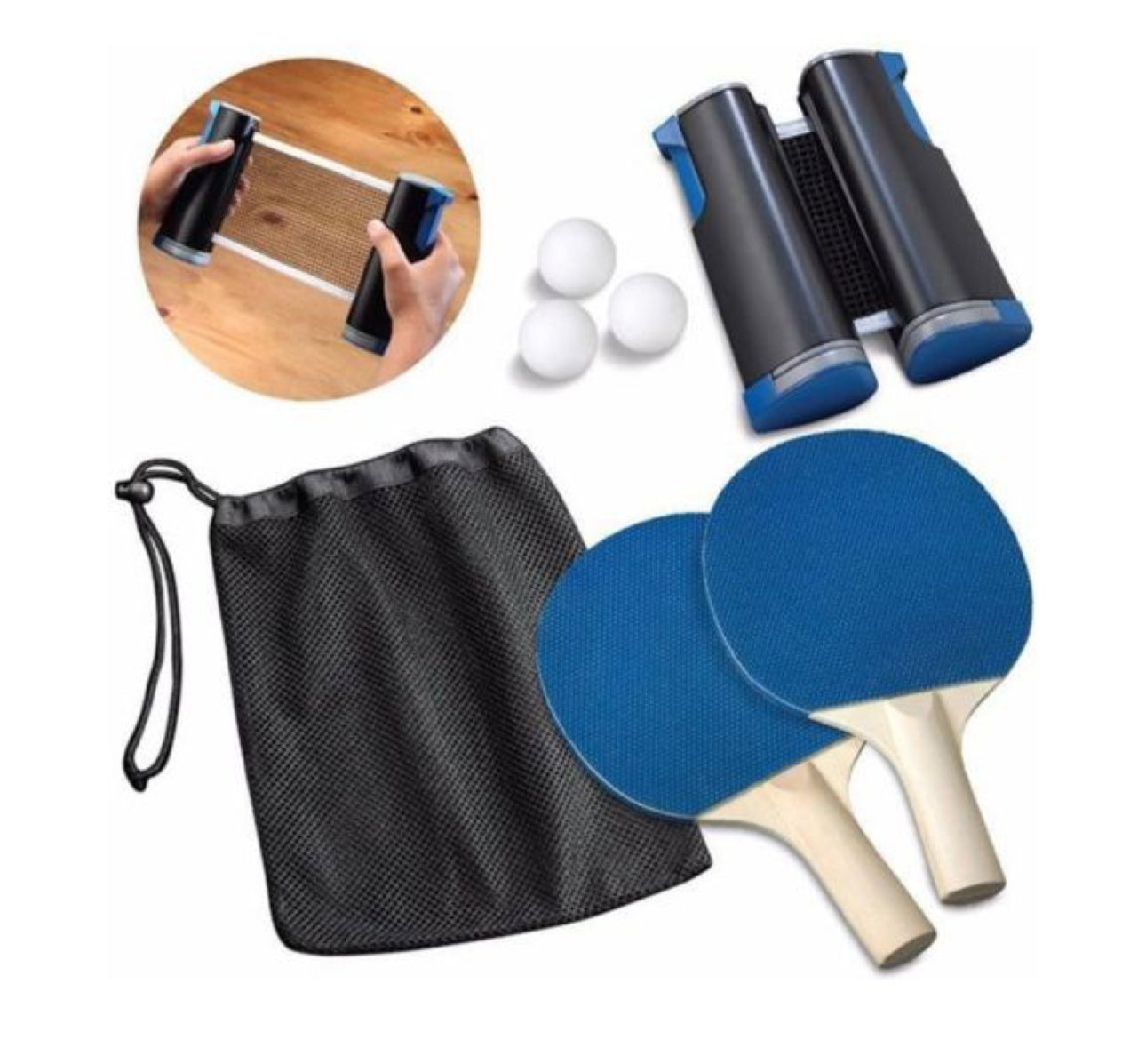 Table Tennis Ball and Net Combo