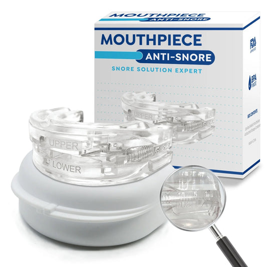 New Anti-snore Mouthguard, Adjustable Anti-snoring Mouthpiece, Night Time Teeth Mouthguard Bruxism Sleeping Bite Guard.