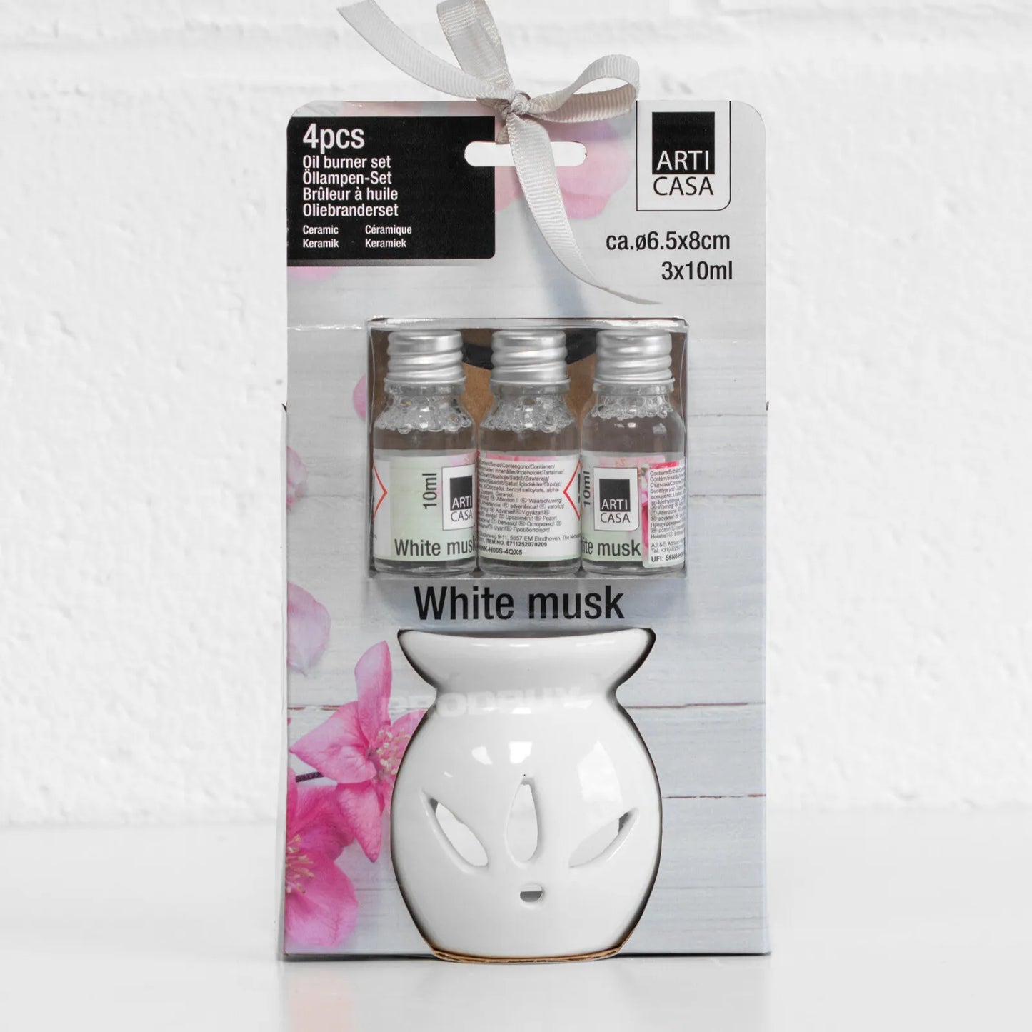 Oil Burner Fragrance Scented Gift Set 10ml White Tea Light Candle Holder Decor