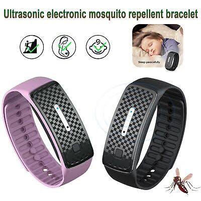 Ultrasonic Anti Mosquito Insect Pest Bug Repellent Repeller Bracelet Watch Wrist