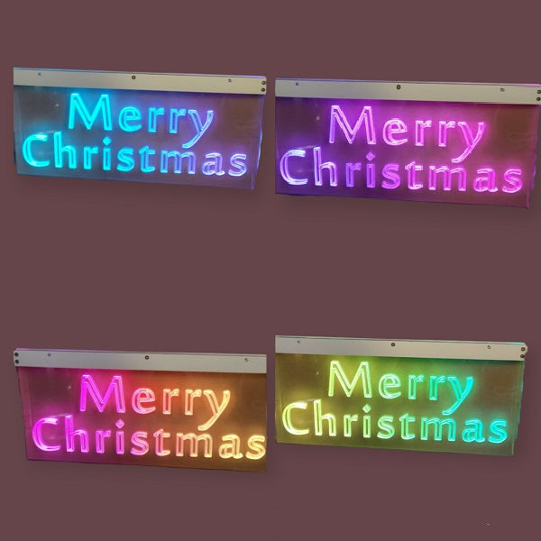 Merry Christmas Neon Sign With Hanging Chain 220V