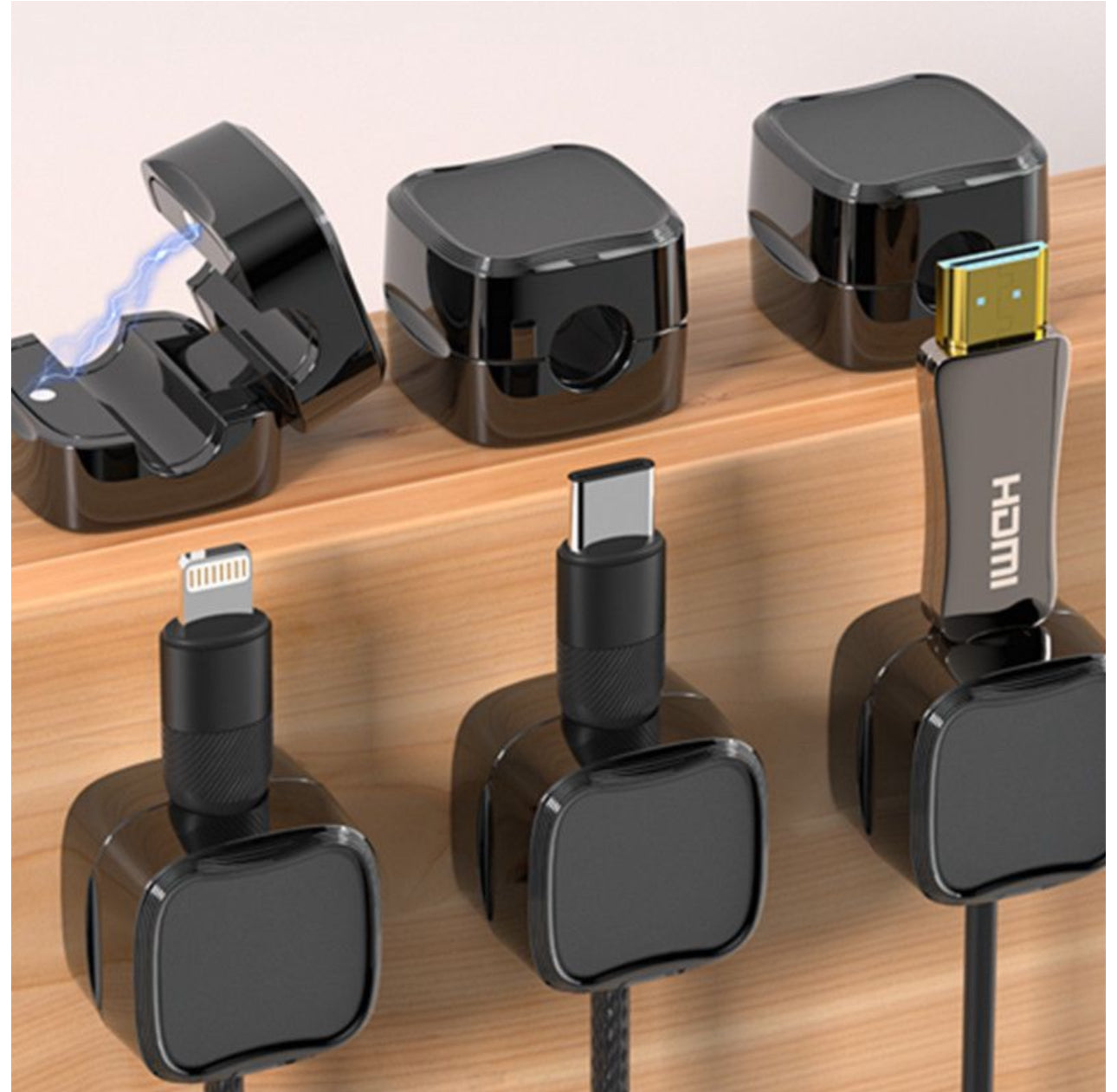 MTech Magnetic Cable Organiser 6pc