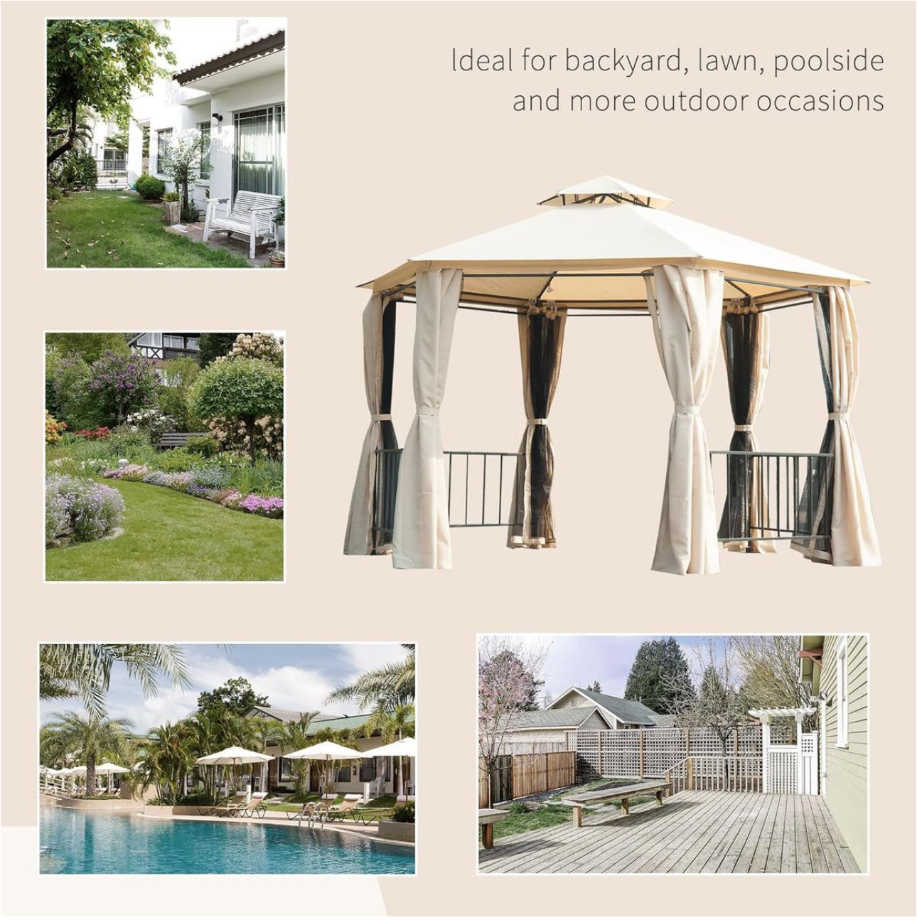 Outdoor Gazebo Patio Canopy Party Tent
