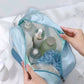Toiletry Bag Frosted 3pc With Handle - Various Colours