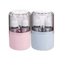 MHome 4:1 Travel Containers for Toiletries, Leak-Proof Refillable Plastic Bottles with Lid, Toiletry Containers for Shampoo 8pc Set