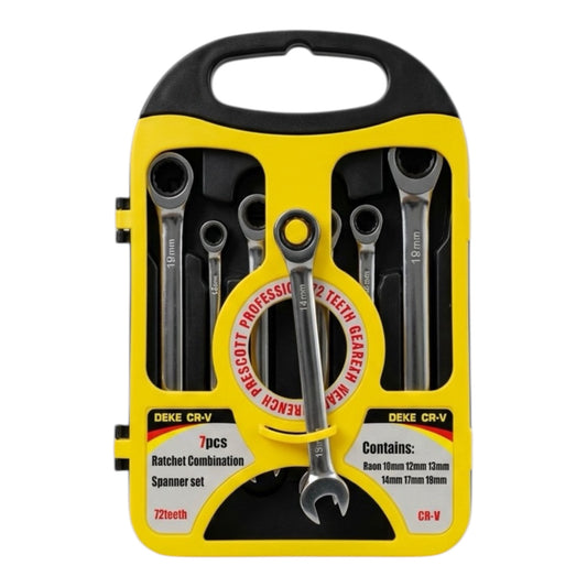 MTool 7pc Metric Ratchet Combo Spanner Set