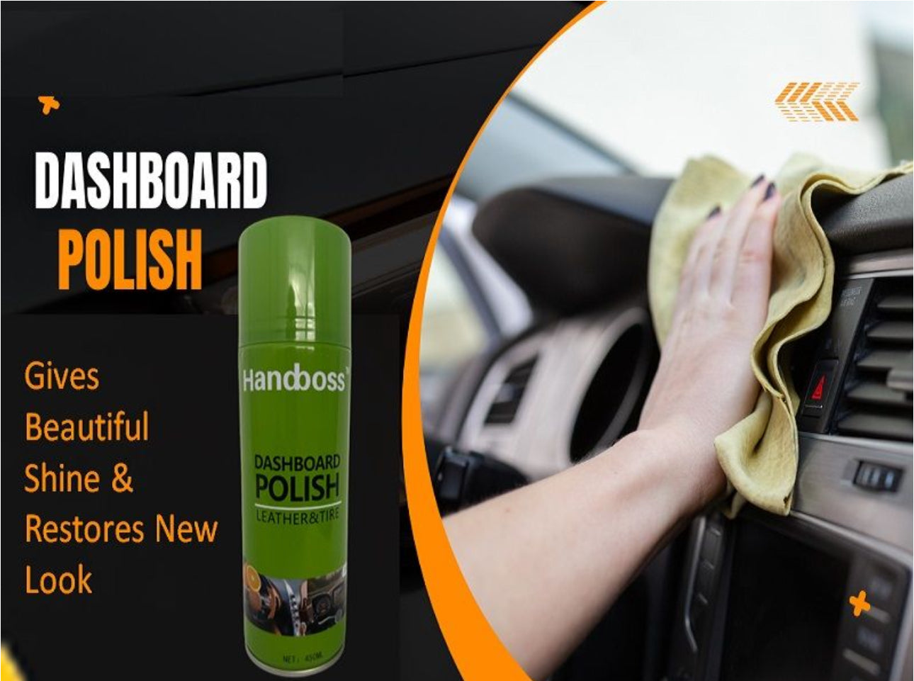 HANDBOSS Dashboard Polish: Revitalize Leather & Tyre Brilliance