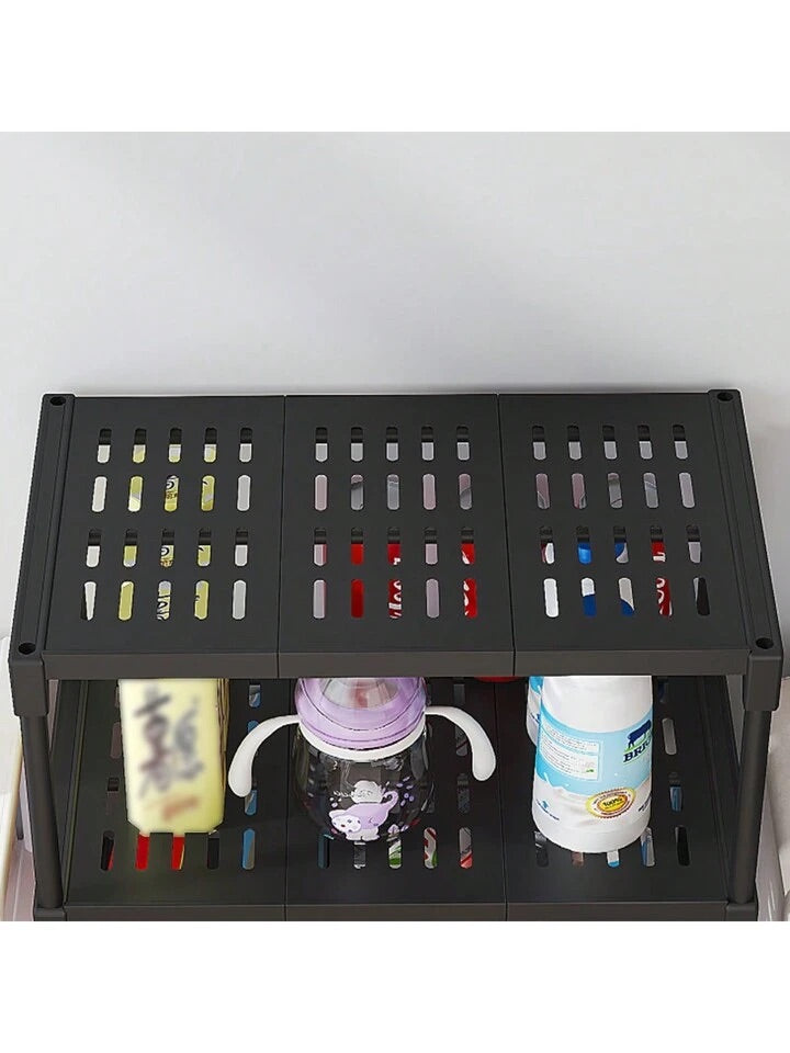 Black 3 Tier Multipurpose Storage Rack For Condiment & Microwave Oven & Toaster Oven
