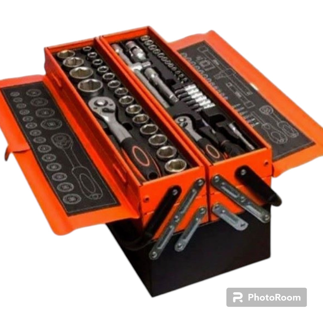 Tool Kit With Cantilever Metal Box 85pc Set