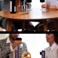 MHome Countertop Bamboo Wine Glass Rack – Holds 4 Glasses & 2 Bottles
