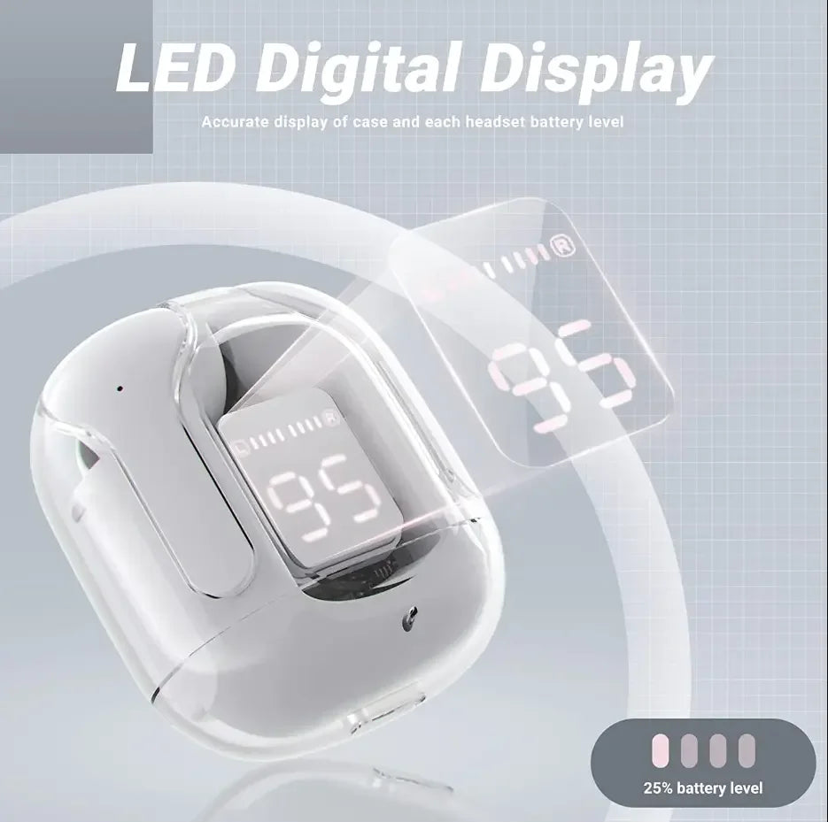 Bluetooth-Compatible 5.3 HiFi Stereo  LED  Digital Display Earbuds - Various Colours