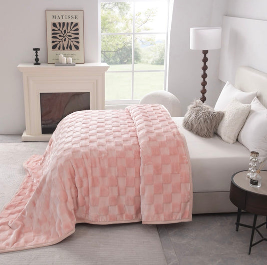 MHome Plush Winter Blankets 10kg 1ply -Various Colours