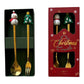 MHome Christmas Cutlery Set 2pc In Gold Or Silver – Festive Fork And Spoon Gift Set