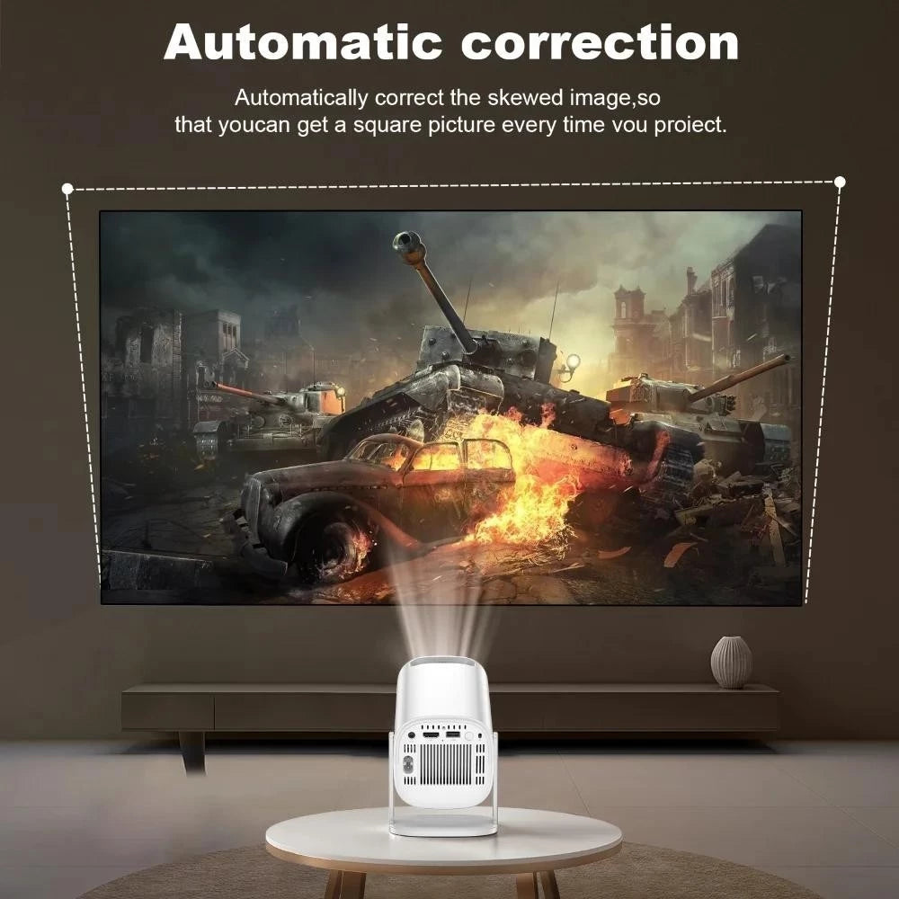 Portable Projector Android 11 WiFi6 Support 4K 1080P BT5.0 Projector 1208*720P Home Cinema Portable Projector AE-170