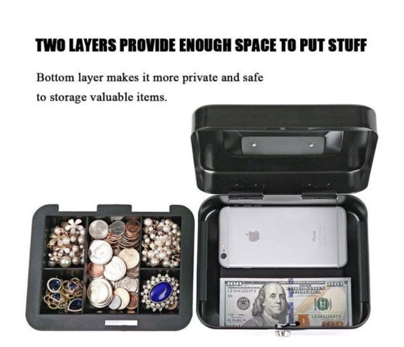 Lockable Petty Cash Box 12"